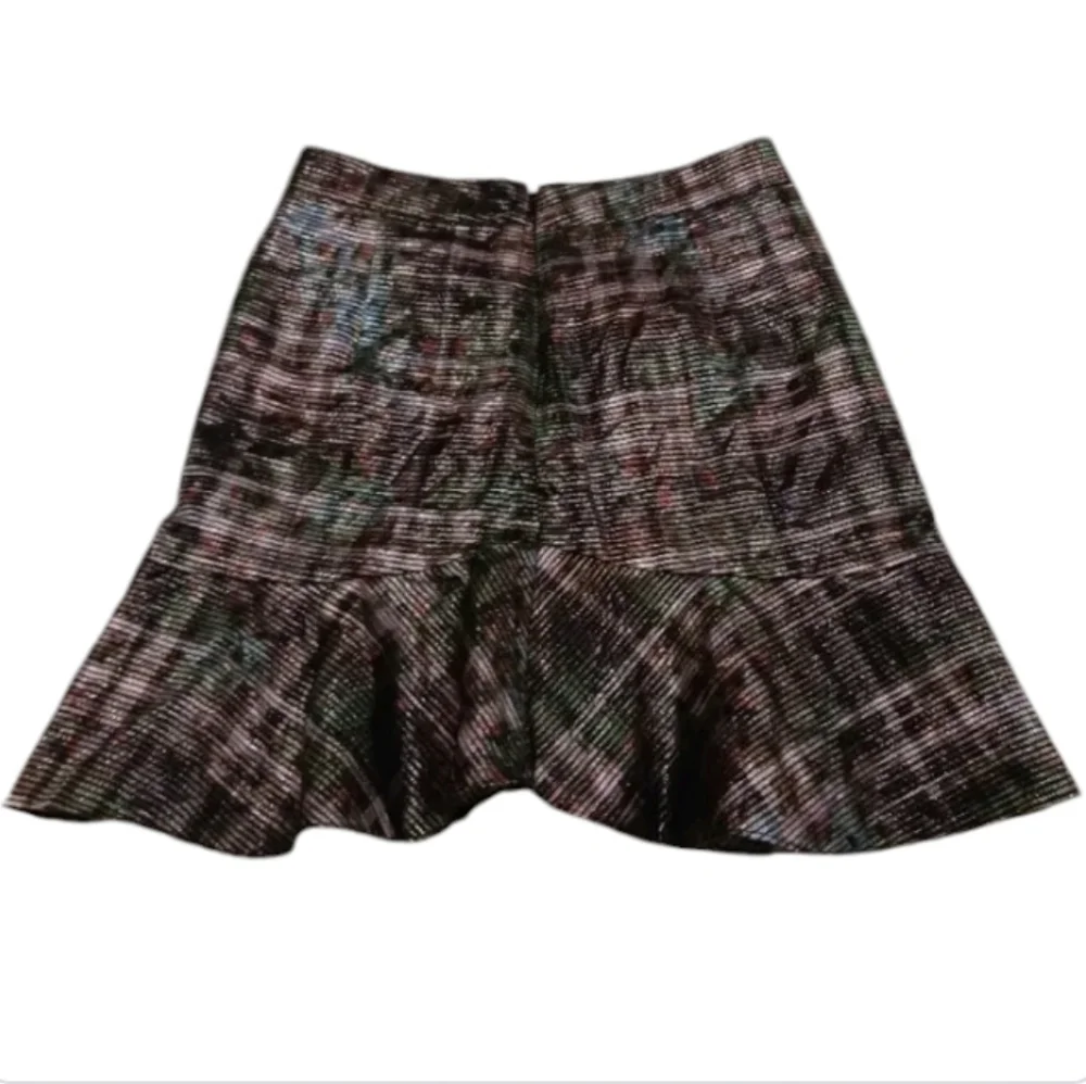 Marie Oliver Filly Organza Plaid Trumpet Skirt Flounce Hem